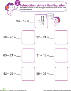 Writing Subtraction Equations 9
