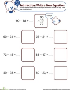 Writing Subtraction Equations 4