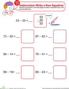 Writing Subtraction Equations 10