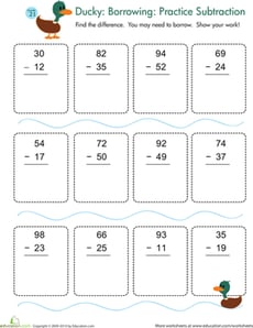 Subtraction with Regrouping Practice