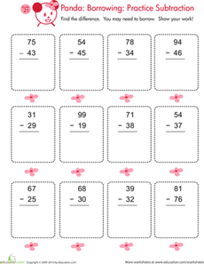 Panda: Subtraction by Borrowing