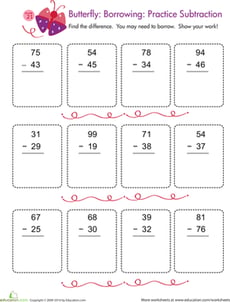 Butterfly: Subtraction by Borrowing