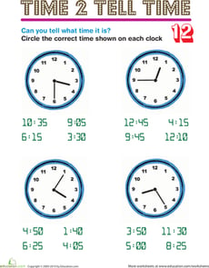 Time 2 Tell Time 12