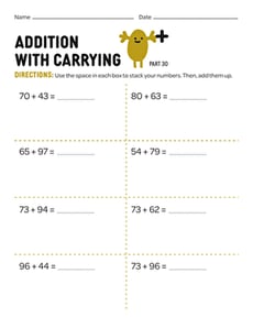 Addition With Carrying: Part 30