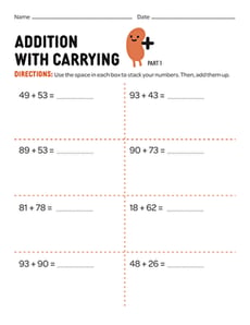Addition with Carrying: Part 1