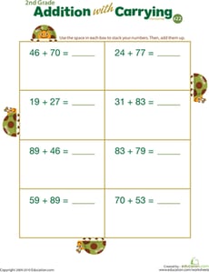 Addition with Carrying 22