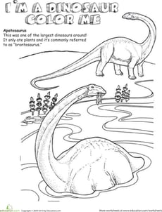 Apatosaurus Coloring Page