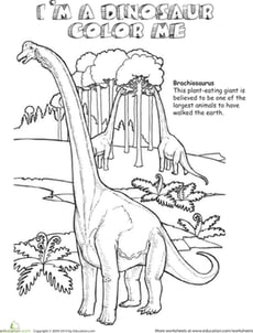 Brachiosaurus Coloring Page