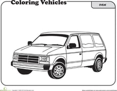 Van Coloring Page