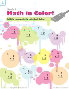 Math Splash: Practicing Addition