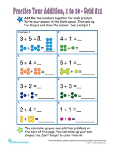 Count the Dots: Single-Digit Addition 11