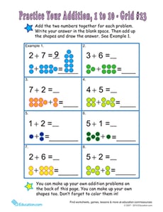 Count the Dots: Single-Digit Addition 23