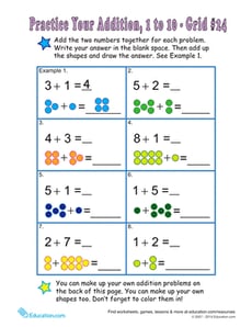 Count the Dots: Single-Digit Addition 24