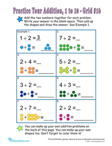 Count the Dots: Single-Digit Addition 16