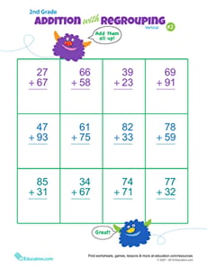 Double Digits! Practice Vertical Addition with Regrouping 2