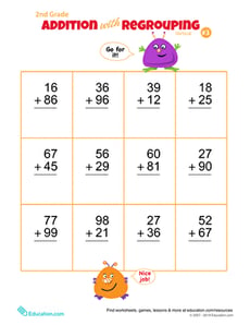Double Digits! Practice Vertical Addition with Regrouping 3 