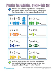 Count the Dots: Single-Digit Addition 25