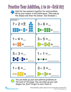 Count the Dots: Single-Digit Addition 27