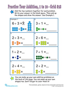 Count the Dots: Single-Digit Addition 28