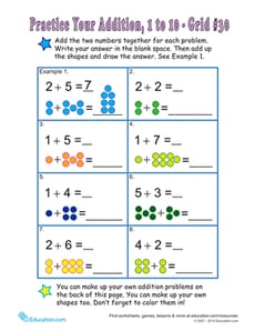Count the Dots: Single-Digit Addition 30