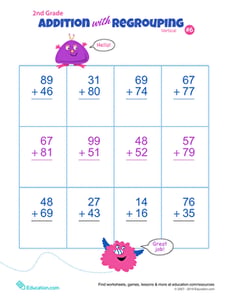 Double Digits! Practice Vertical Addition with Regrouping 6