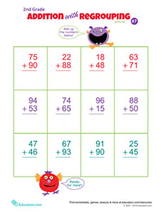 Double Digits! Practice Vertical Addition with Regrouping 7
