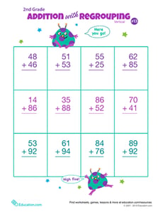 Double Digits! Practice Vertical Addition with Regrouping 13