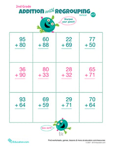 Double Digits! Practice Vertical Addition with Regrouping 17