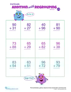 Double Digits! Practice Vertical Addition with Regrouping 19