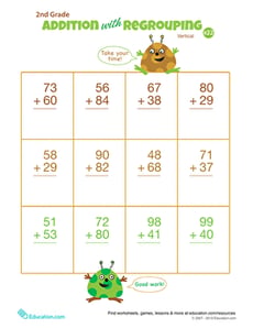Double Digits! Practice Vertical Addition with Regrouping 22