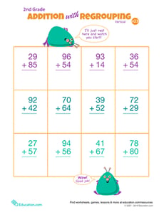 Double Digits! Practice Vertical Addition with Regrouping 23