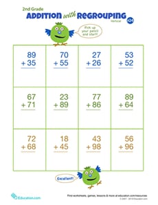 Double Digits! Practice Vertical Addition with Regrouping 24