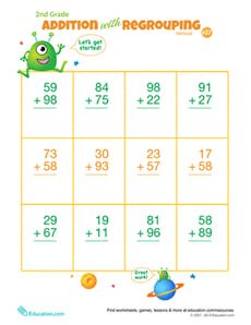 Double Digits! Practice Vertical Addition with Regrouping 27