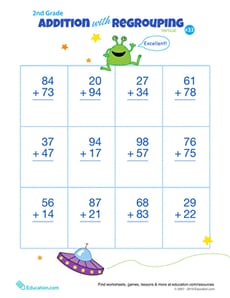 Double Digits! Practice Vertical Addition with Regrouping 33