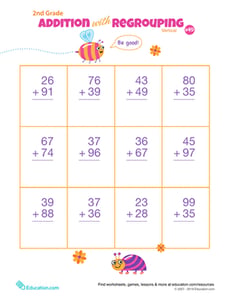 Double Digits! Practice Vertical Addition with Regrouping 49