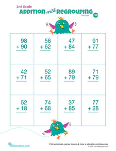 Double Digits! Practice Vertical Addition with Regrouping 18