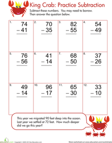 2-Digit Subtraction with Regrouping