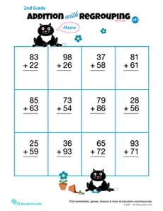 Double Digits! Practice Vertical Addition with Regrouping 41
