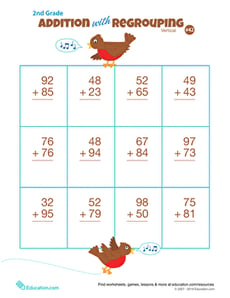Double Digits! Practice Vertical Addition with Regrouping 42