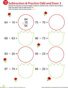Math Mania: Practice Subtraction &amp; Odd/Even 3