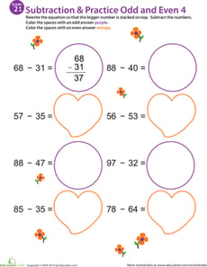 Math Mania: Practice Subtraction &amp; Odd/Even 4