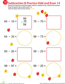 Math Mania: Practice Subtraction &amp; Odd/Even 14