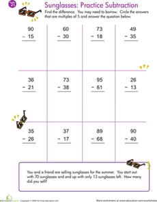 Subtraction and Multiples of 5 II