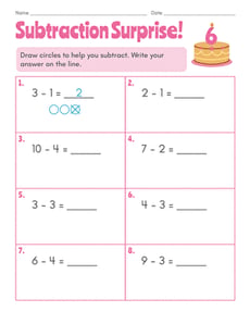 Subtraction Surprise! #6