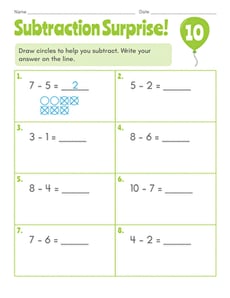 Subtraction Surprise! #10