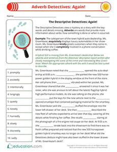 Adverbs Detectives: Again!
