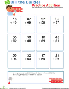 Practice Addition with Bill the Builder!
