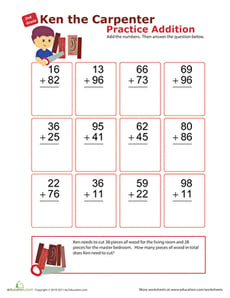 Practice Addition with Ken the Carpenter!