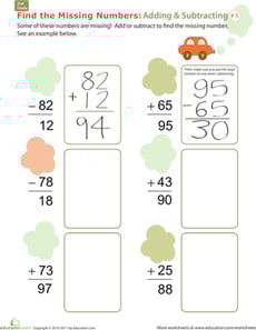 Find the Missing Numbers: Reverse Addition & Subtraction #5
