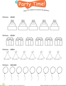 Color the Pattern: Party Time!